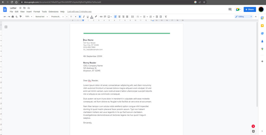 Google Workspace vs Microsoft 365 - Docs screenshot